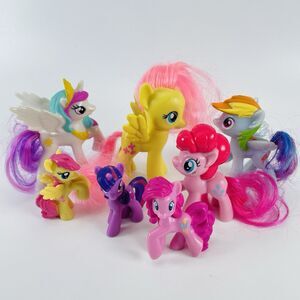 My Little Pony Lot of 7 Assorted Mixed Mini Figures McDonalds Blind Bag G4 MLP